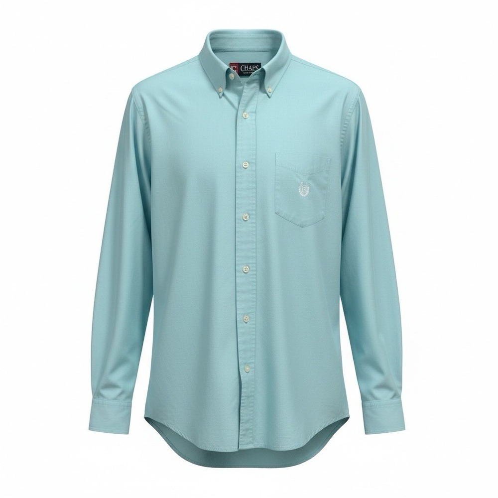 Chaps Ralph Lauren Laguna Blue Shirt Sz Sm Button Up Front‎